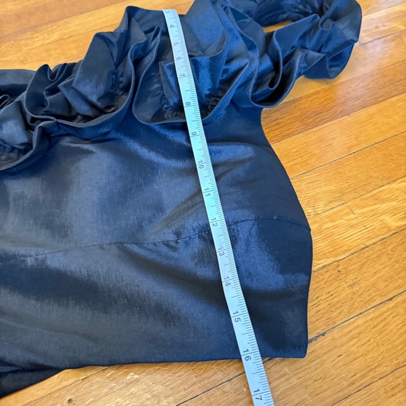 Snap Black One-Shoulder Ruffle Dress - Picture 8 of 10